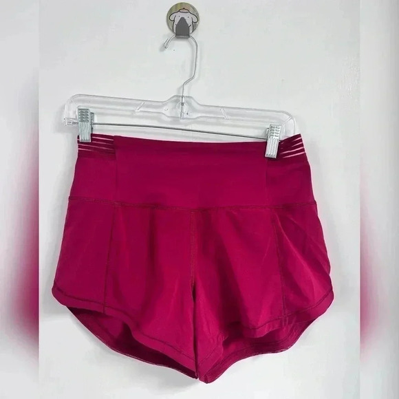 LULULEMON Before Dawn High Rise Star Ruby Shorts 4” LIKE NEW - Picture 1 of 2